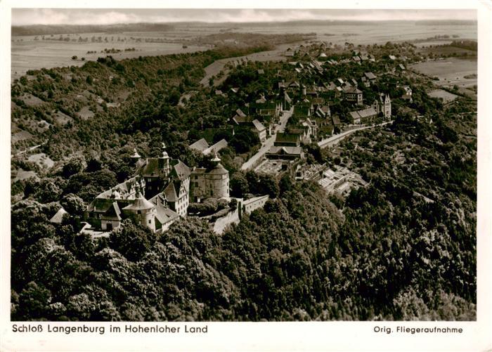 Langenburg Wuerttemberg Schloss Langenburg Fliegeraufnahme