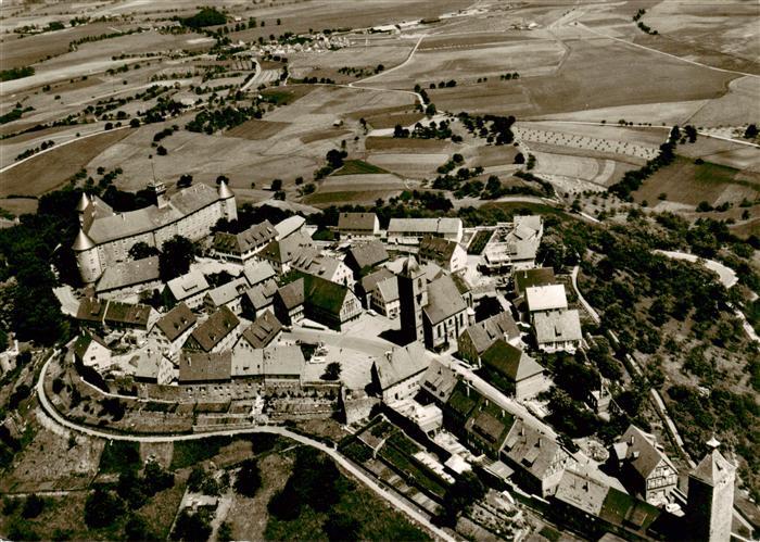 Waldenburg Wuerttemberg Fliegeraufnahme mit Schloss