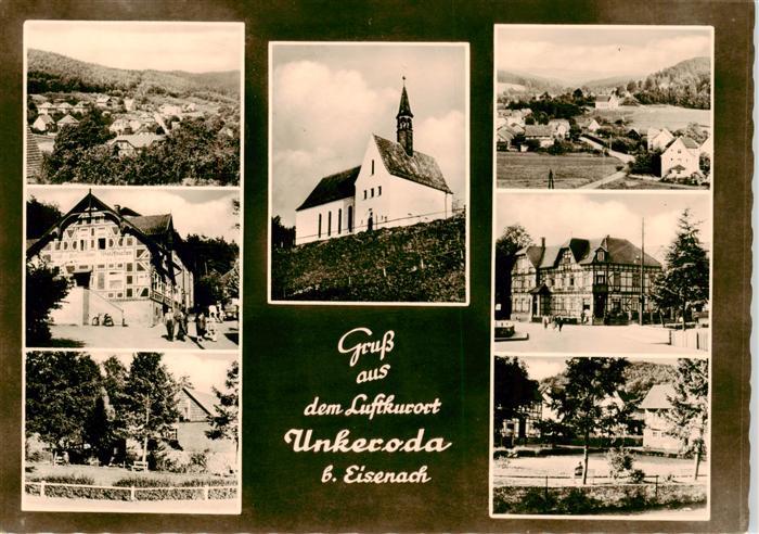 Unkeroda Eisenach Thueringen Panorama Ortsansichten Kirche