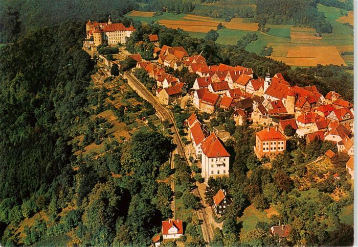 Langenburg Wuerttemberg Fliegeraufnahme mit Schloss