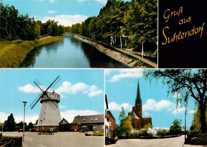 Suhlendorf Kanal Windmuehle Kirche