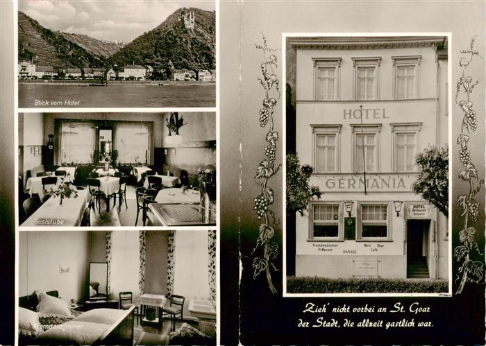 St Goar Rhein Panorama Gaststube Gaestezimmer Hotel Germania Lindenwirtin