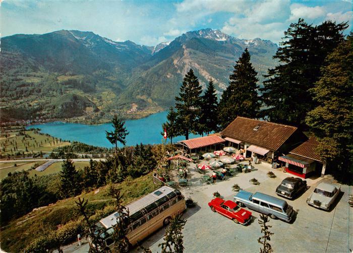 Filzbach GL Cafe Kerenzer Berghus Braemboden mit Blick auf Weesen und Walensee