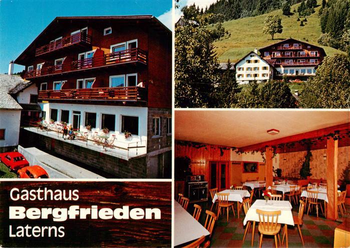Laterns Vorarlberg AT Gasthaus Bergfrieden Gaststube Terrasse