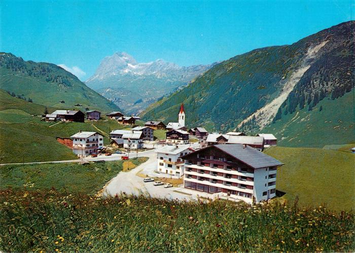 Warth Arlberg AT Panorama mit Widderstein