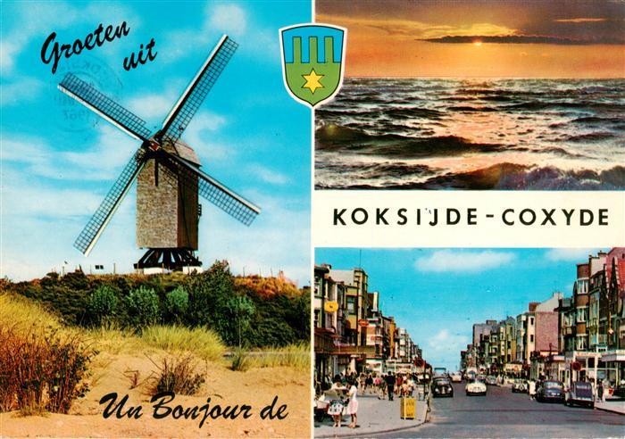 Koksijde Belgie Windmuehle Seepartie Ortsmotiv