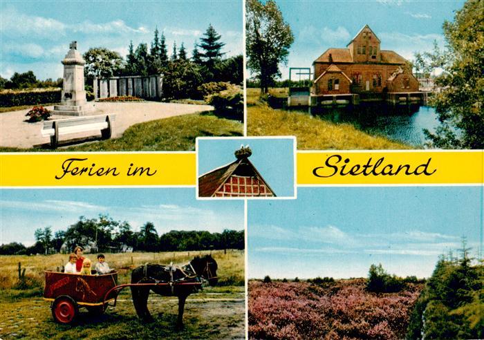 Ihlienworth Ferien im Sietland Monument Schloss Ponykutsche Heidelandschaft