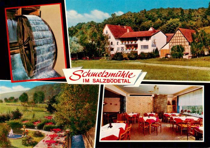 Salzboedetal Ausflugslokal Schmelzmuehle Park Gastraum