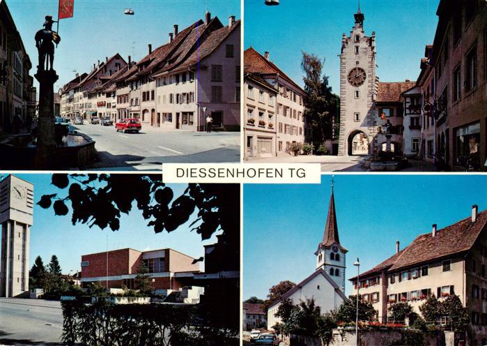Diessenhofen TG Ortspartien Stadttor Kirche