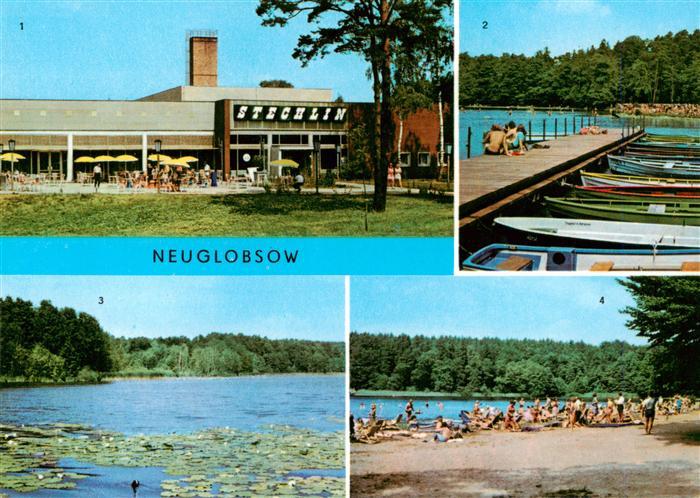 Neuglobsow Stechlin FDGB Erholungszentrum Stechlin Bootsanlegestelle Stechlinsee