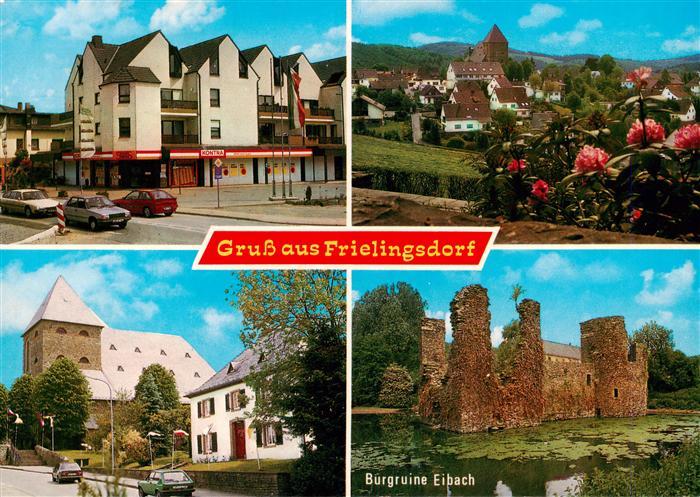 Frielingsdorf Teilansichten Panorama Schloss Burgruine Eibach