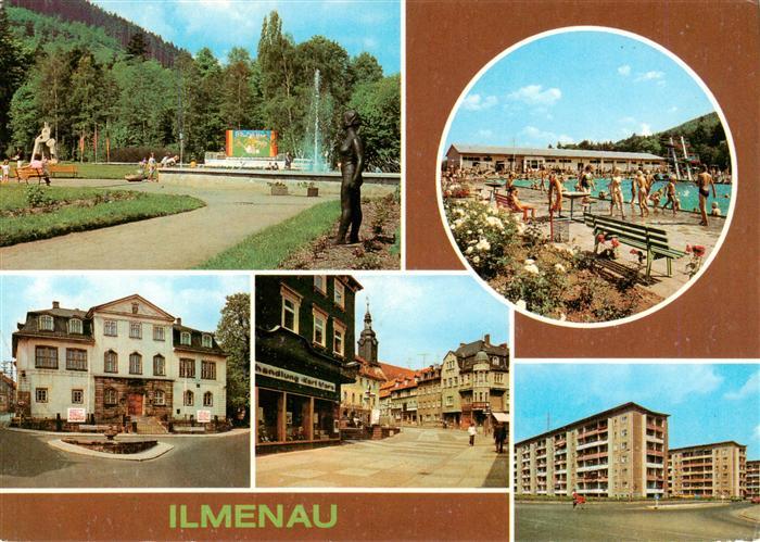 Ilmenau Bad Anlaga am Kreiskulturhaus Schwimmbad Museum Lindenstrasse Neubaugebi