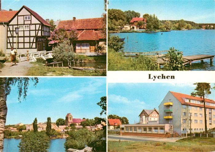 Lychen Malerwinkel Am Oberpfuhlsee Blick ueber den Stadtsee FDGB Erholungsheim B