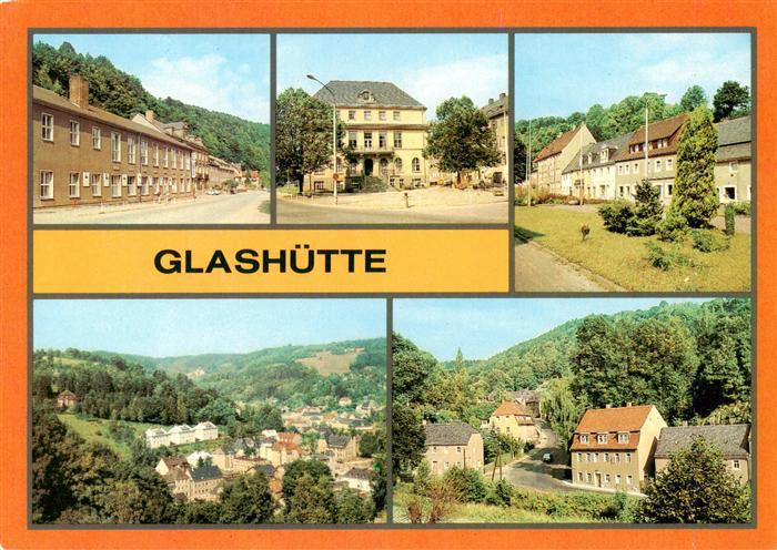 Glashuette Sachsen Kulturhaus Ingenieurschule fuer Feinwerktechnik Markt Teilans