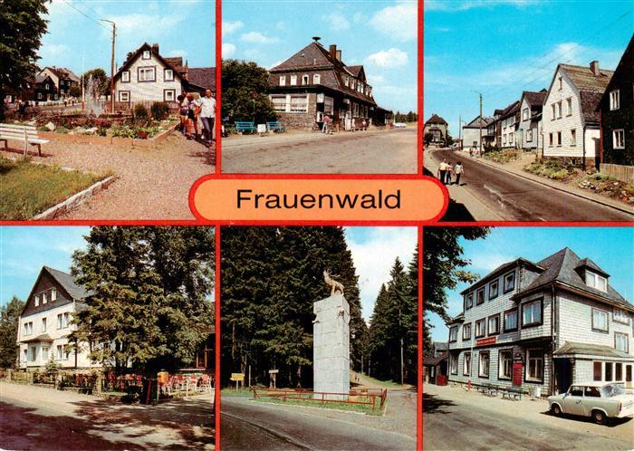 Frauenwald Thueringen Platz des Friedens Bahnhofsgaststaette Nordstrasse FDGB Er