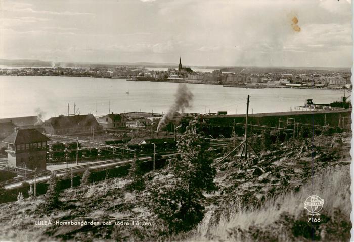Lulea Sweden Hamnbangarden och soedre fjaerden