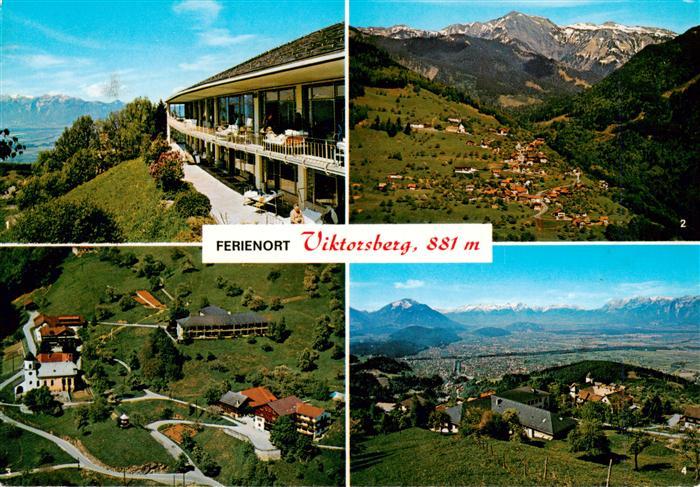 Viktorsberg Sonnenheilstaette Hohen Freshen Dorfbild Schweizer Berge und Rheinta