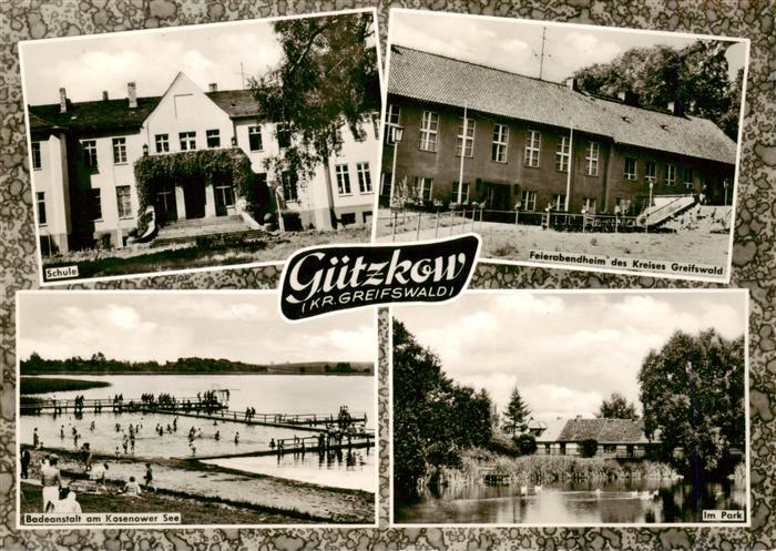 Gutzkow Greifswald Schule Feierabendheim des Kreises Greifswald Badeanstalt am K