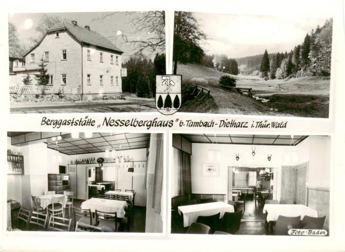 Tambach-Dietharz Berggaststaette Nesselberghaus Gastraeume Panorama