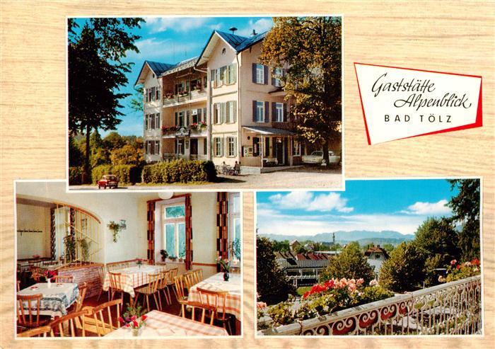 Bad Toelz Gaststaette Alpenblick Gaststube Panorama