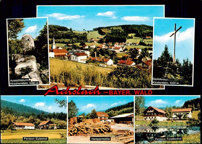 Achslach Regen Bayern Aussichtsturm Hirschenstein Panorama Gipfelkreuz Klosterst