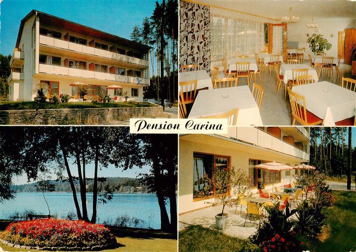 Klopeinersee Kaernten AT Pension Carina Gaststube Terrasse