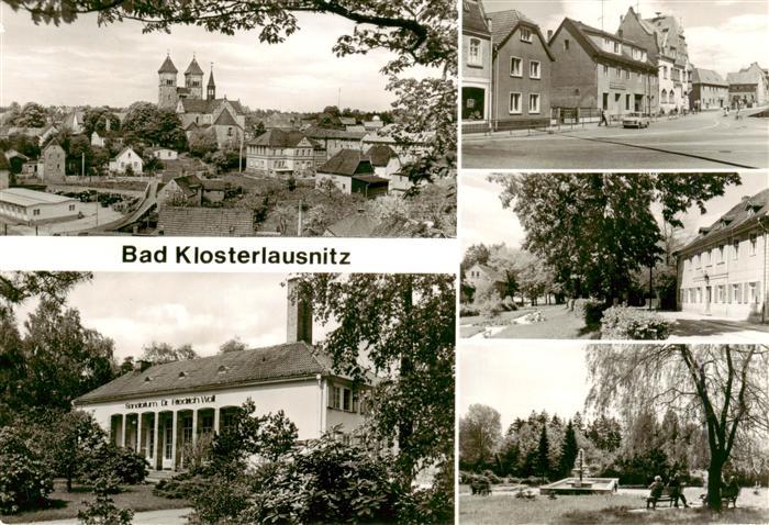 Bad Klosterlausnitz Markt mit Rathaus Jenaische Strasse Kurpark Sanatorium Dr Fr