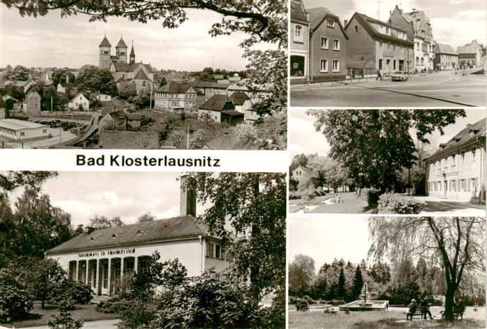 Bad Klosterlausnitz Markt mit Rathaus Jenaische Strasse Kurpark Sanatorium Dr Fr