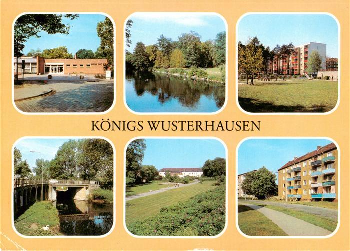 Koenigs-Wusterhausen Bibliothek Am Nottekanal Schleusenbruecke an der Notte Im S