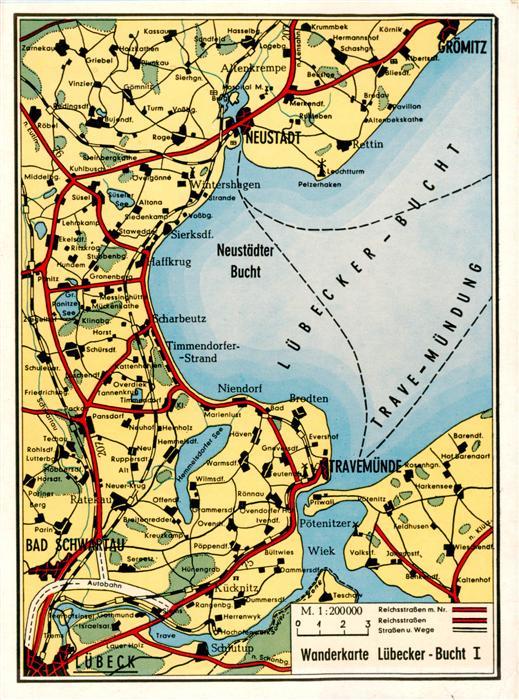 LueBECK  CITY Luebecker Bucht Gebietskarte