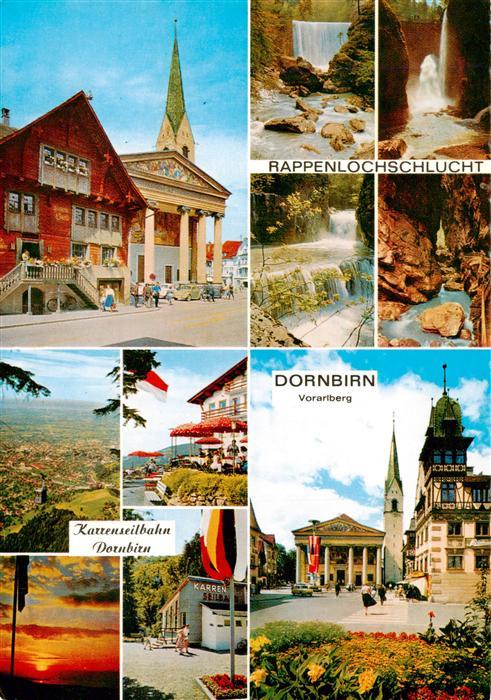 Dornbirn Vorarlberg AT Kirche Rappenlochschlucht Karrenseilbahn Theater