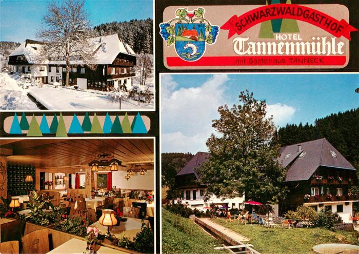 Grafenhausen Schwarzwald Schwarzwaldgasthof Hotel Tannenmuehle mit Gaestehaus Ta