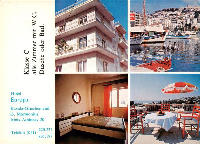 Kavala Cavala Greece Hotel Europa Zimmer Terrasse Hafenpartie