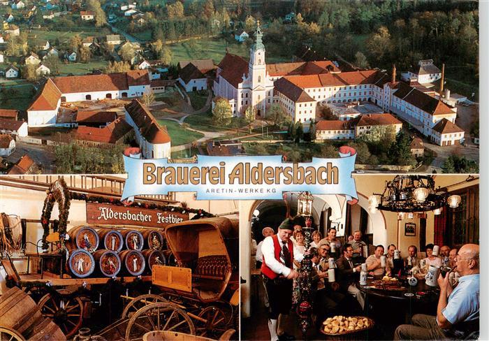 Aldersbach Klosteranlage mit Asamkirche und Brauerei Aldersbach Fliegeraufnahme