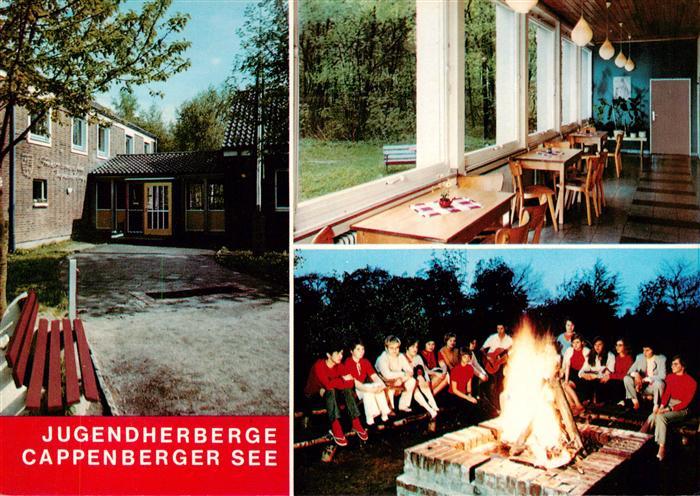 Luenen UNNA NRW Jugendherberge Cappenberger See Gastraum Lagerfeuer