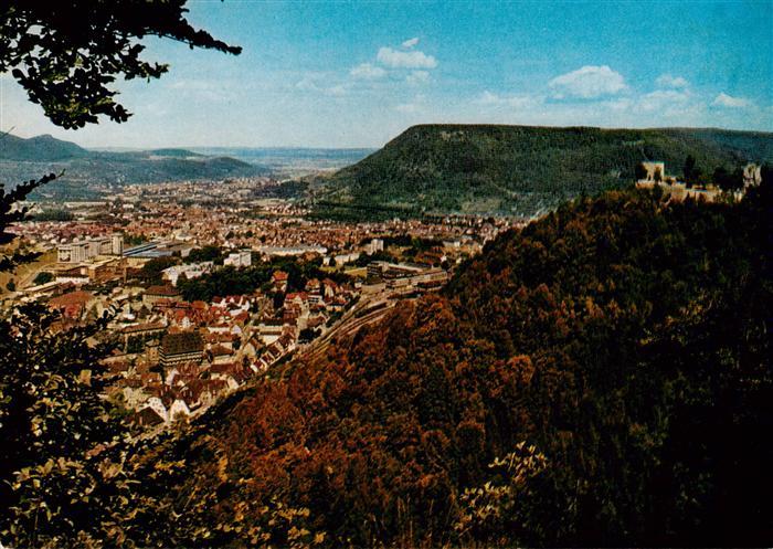 Geislingen  Steige Panorama mit Burgruine Helfenstein
