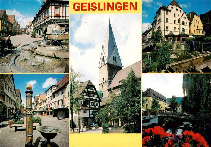 Geislingen  Steige Alter Zoll Glockenspiel Stadtkirche Forellenbrunnen Fussgaeng