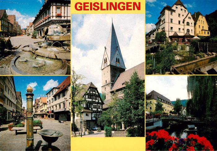 Geislingen  Steige Alter Zoll Glockenspiel Stadtkirche Forellenbrunnen Fussgaeng