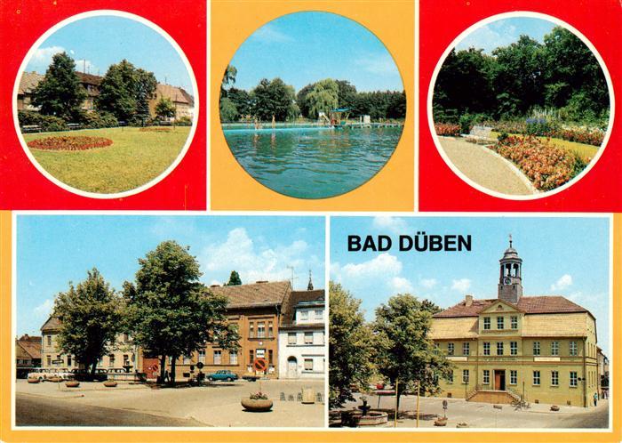 Bad Dueben Platz der Jugend Waldbad Hammermuehle Kurpark Markt Rathaus