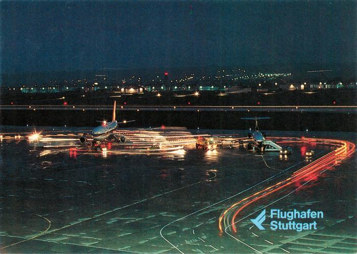 STUTTGART  CITY Flughafen Stuttgart bei Nacht