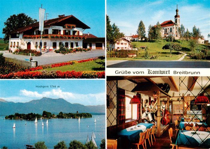 Breitbrunn Chiemsee Kronwirt Gasthof Gaststube Kirche Hochgern