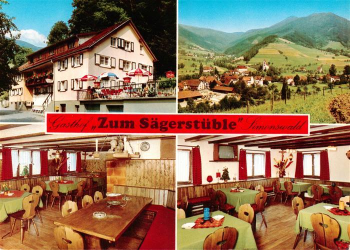 Simonswald Simonswaeldertal Gasthof Zum Saegerstueble Gastraeume Panorama