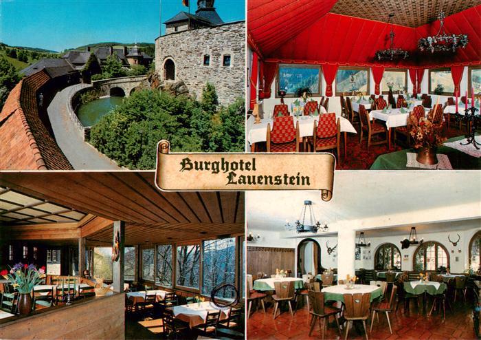 Lauenstein Oberfranken Burghotel auf Burg Lauenstein Gastraeume