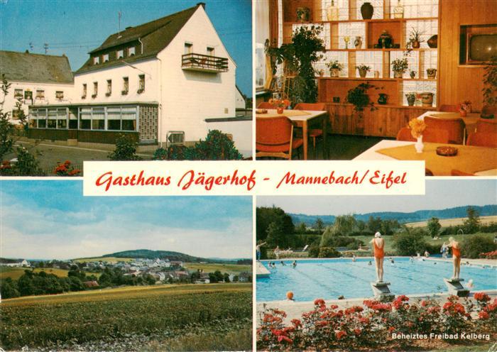 Mannebach Eifel Gasthaus Jaegerhof Gaststube Freibad Kelberg Panorama