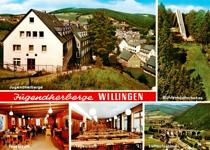 Willingen Sauerland Jugendherberge Muehlenkopfschanze Tagesraeume Fliegeraufnahm