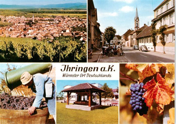 Ihringen Kaiserstuhl Panorama Strassenpartie Winzer Pavillon