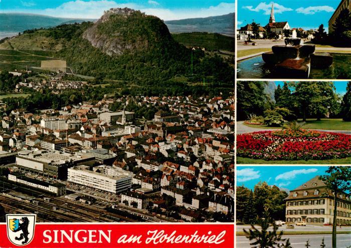Singen Hohentwiel Fliegeraufnahme Teilansichten Park Hotel