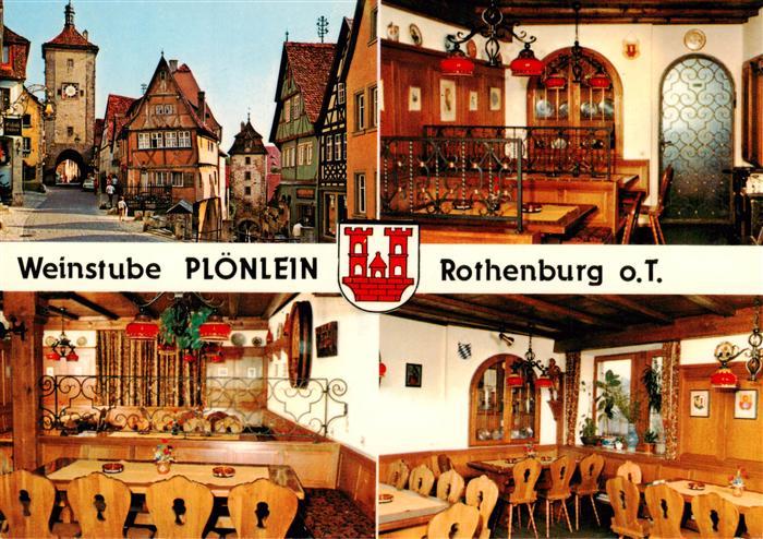 Rothenburg  Tauber Weinstube Cafe Ploenlein Gastraeume