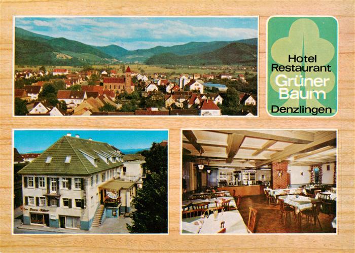 Denzlingen Hotel Restaurant Gruener Baum Gastraum Panorama