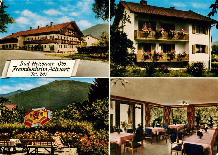 Bad Heilbrunn Fremdenheim Adlwart Terrasse Gastraum